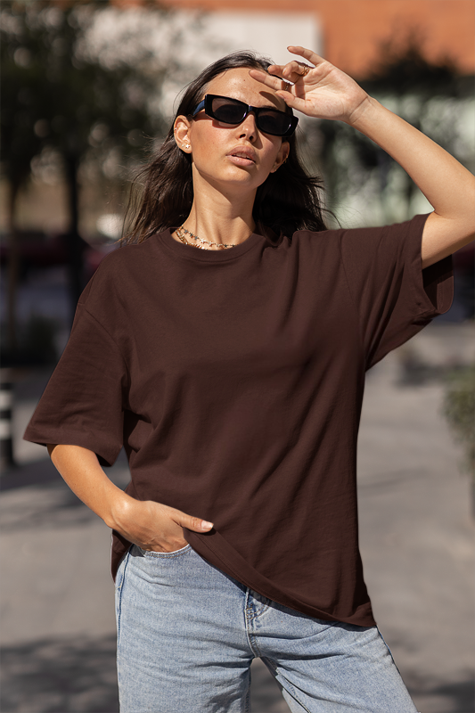 Heavy Weight Unisex Chocolate Brown Oversize T-Shirt