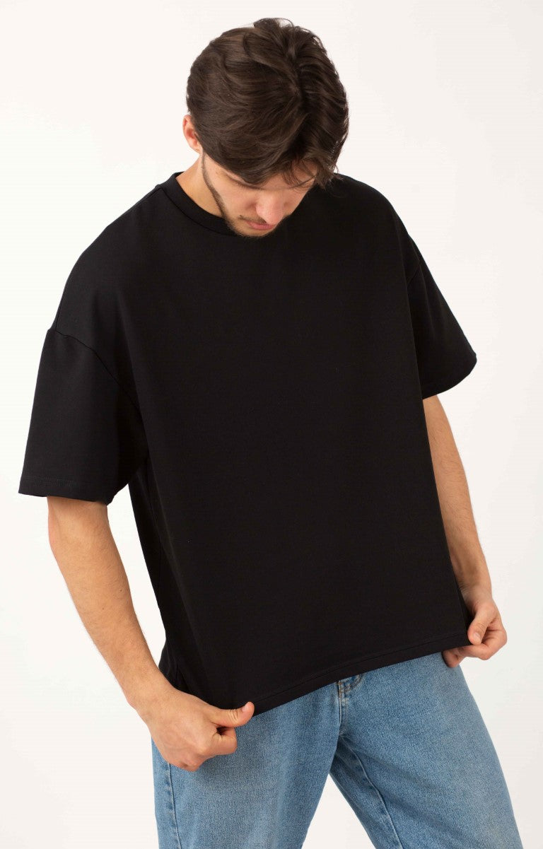 Heavy Weight Unisex Black Oversize T-Shirt