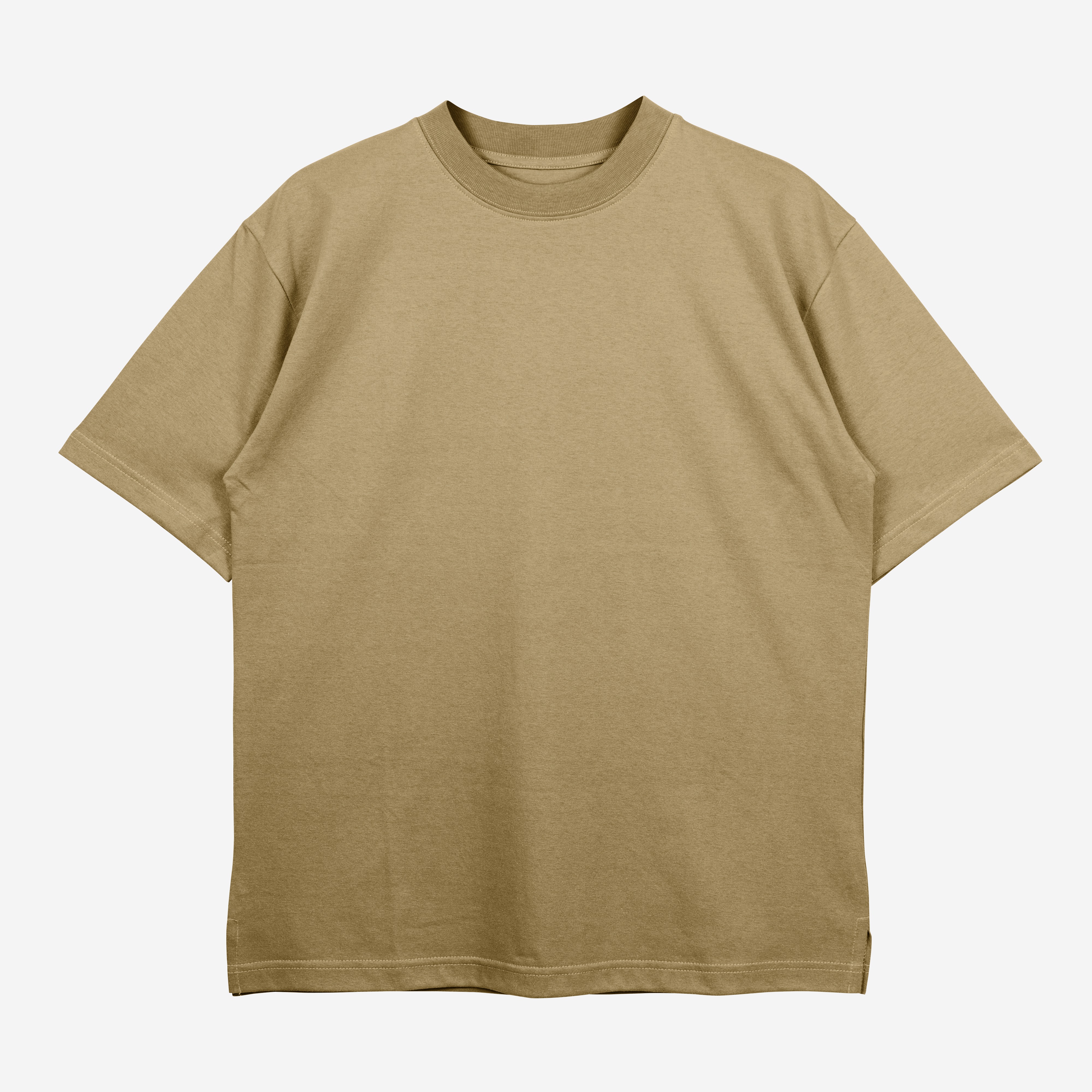 Heavy Weight Unisex Beige Oversize T-Shirt