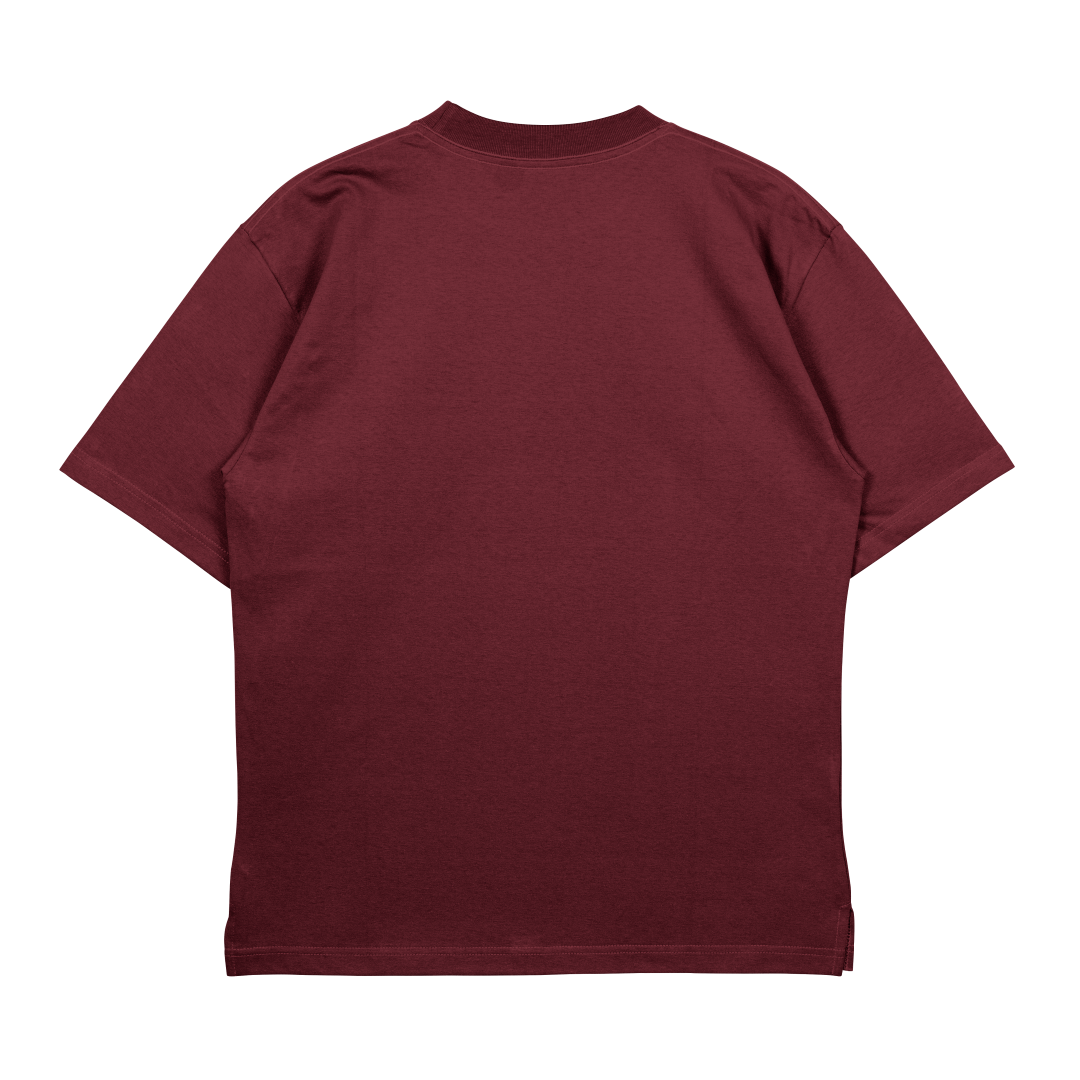 Carmine Maroon - Terry Oversize T Shirt