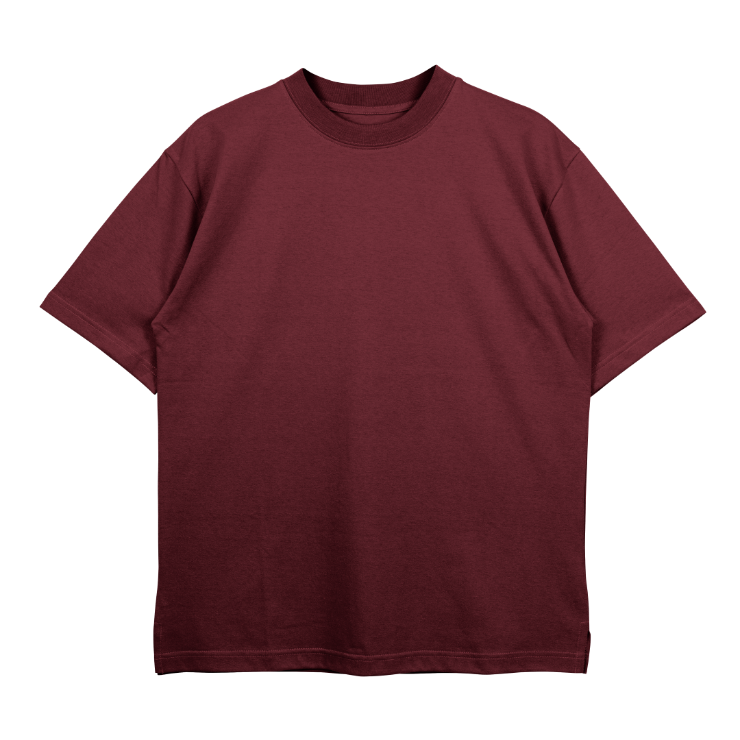 Carmine Maroon - Terry Oversize T Shirt