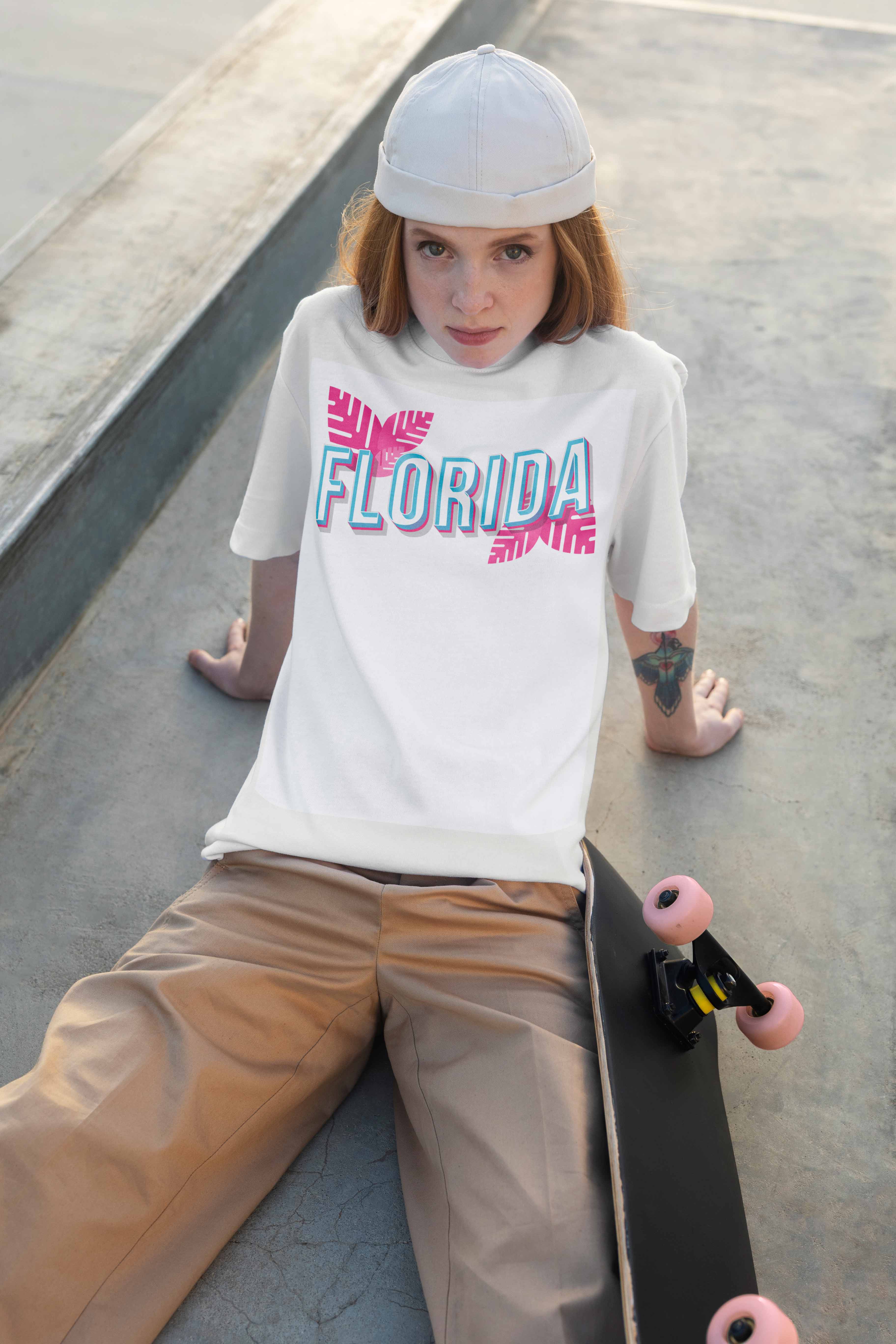 Florida - Unisex White Oversize T-Shirt