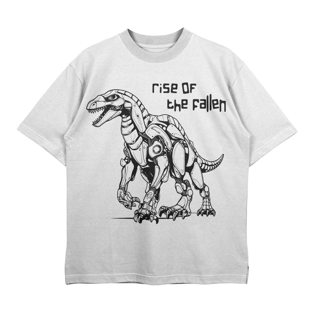 Rise Of The Fallen - Unisex White Terry Oversize T-Shirt