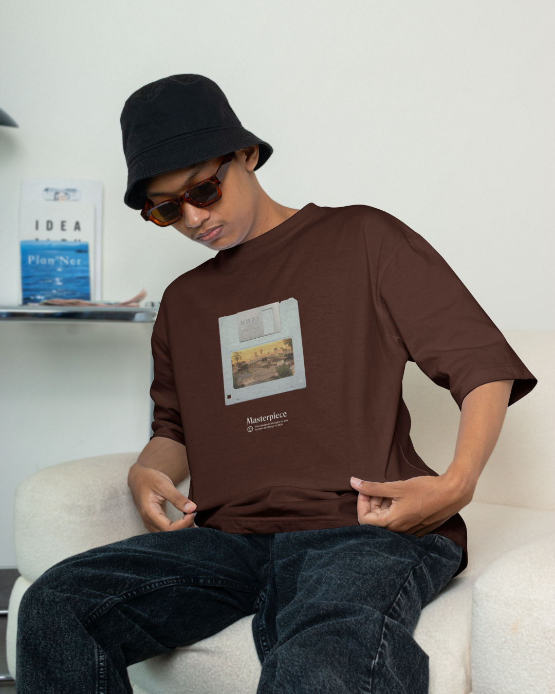 Grove Street - Unisex Brown Oversize T-Shirt